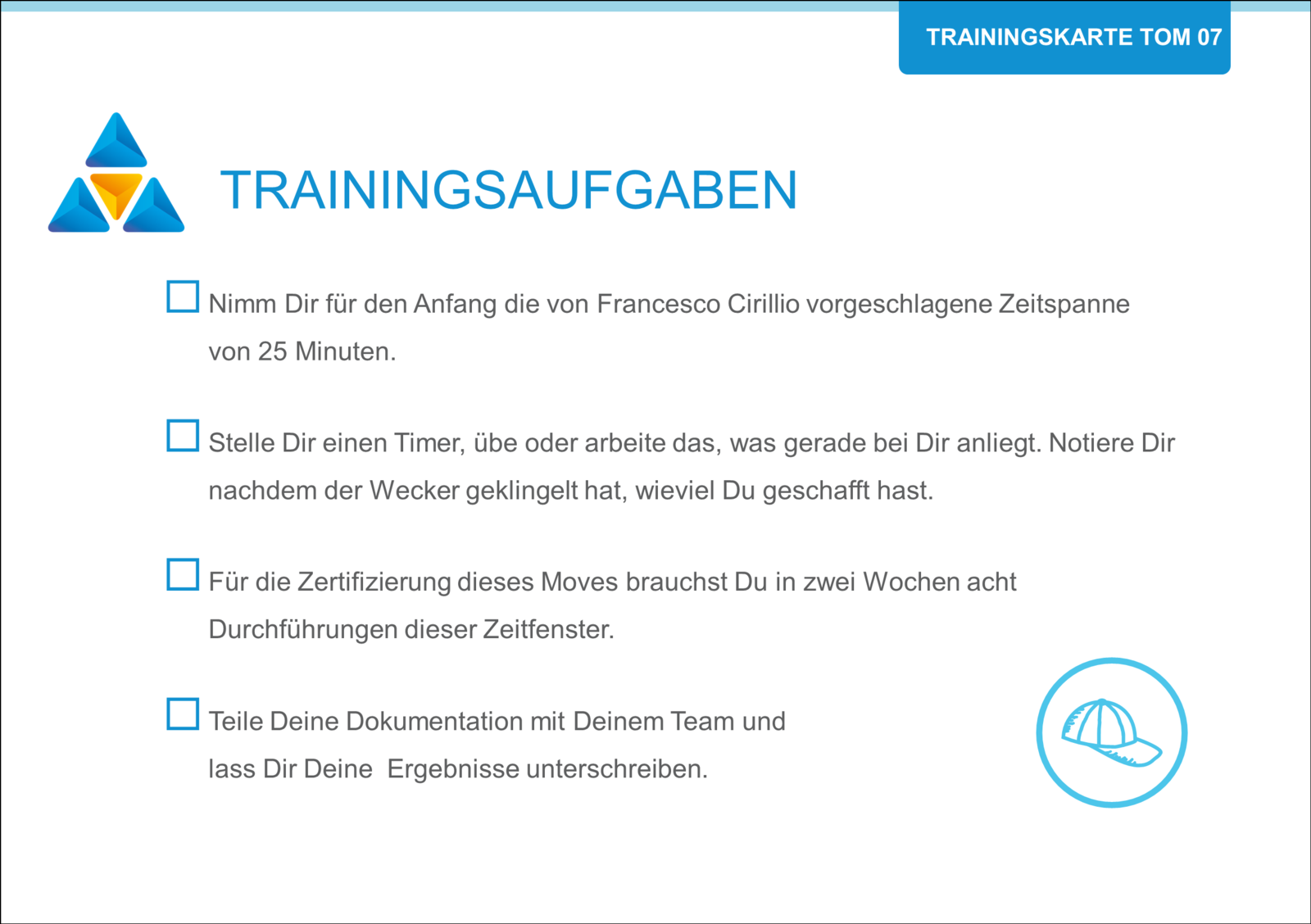Abb.2: "Wieviel passt in eine Tomate" - Vorderseite. © Agile Moves Team 