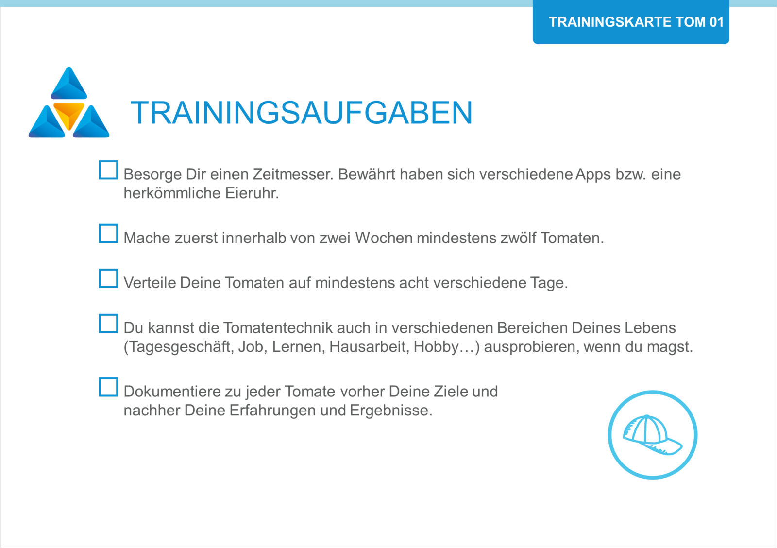 Abb.4: "Aufdrehen – Fertig – los" – Vorderseite. © Agile Moves Team 