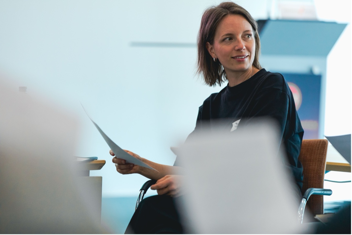 Abb. 5: Julia unterstützt als Coachin die ersten Schreibsessions aktiv. © Schlachtplan GmbH