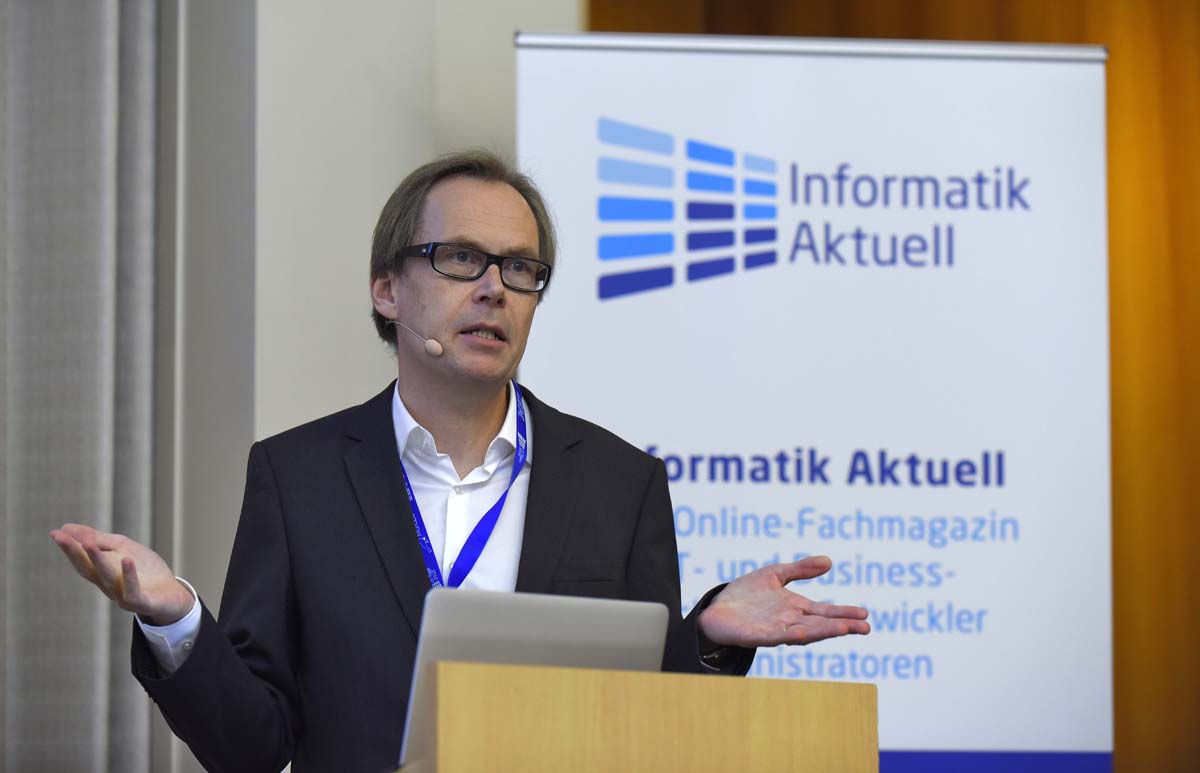 Voller Saal bei Kaj Arnö / MariaDB Corporation<br>© Christian Augustin / IT-Tage 2016